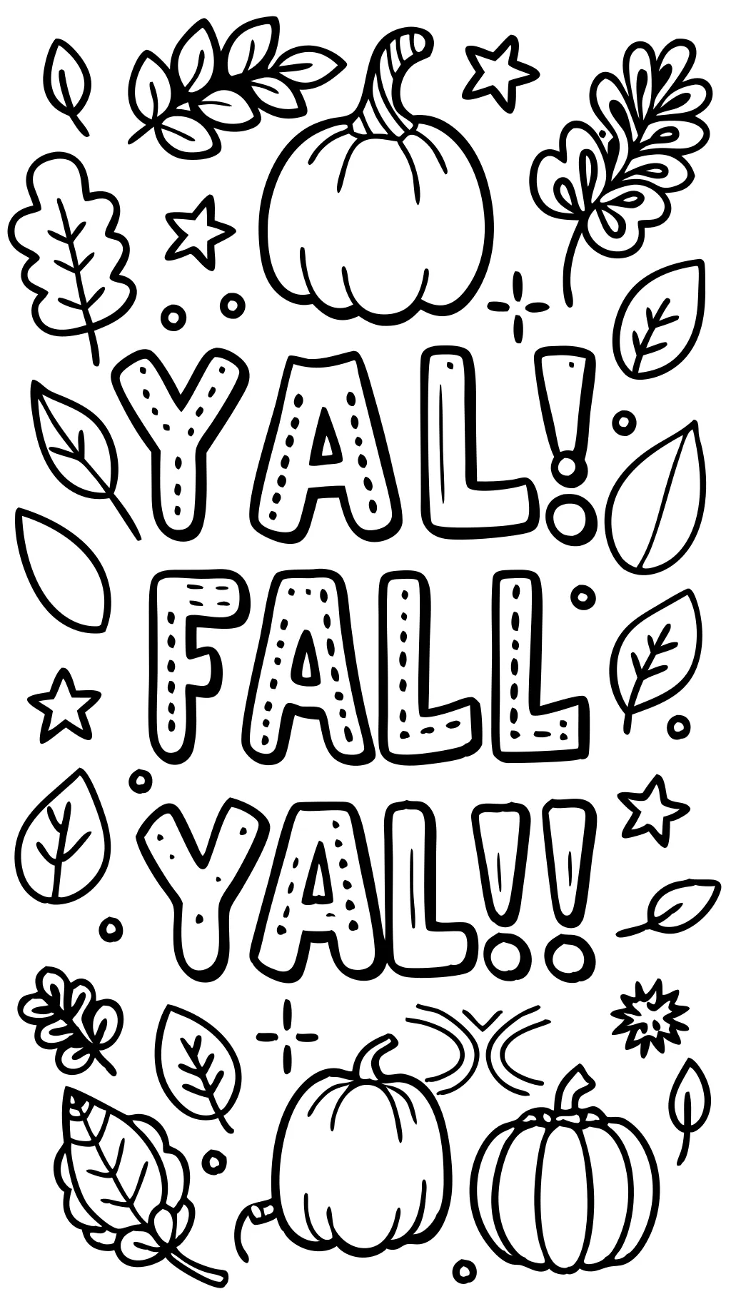 Feliz otoño Yall Hello Hello Fall Coloring Pages